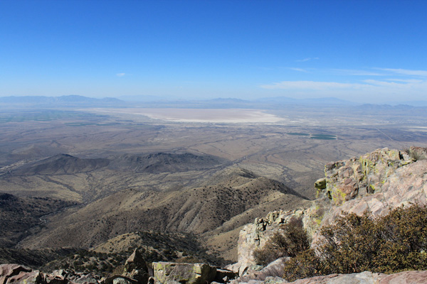 Looking west from Dos Cabezas South Peak