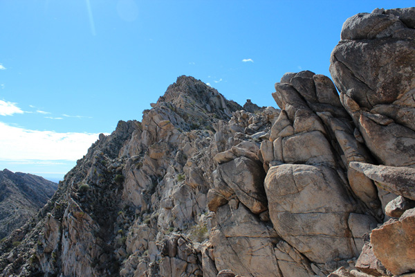 The Pinta Benchmark summit from the north ridge
