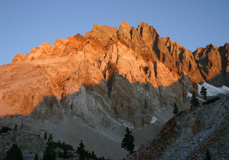 Split Mountain from Red Lake at Sunrise