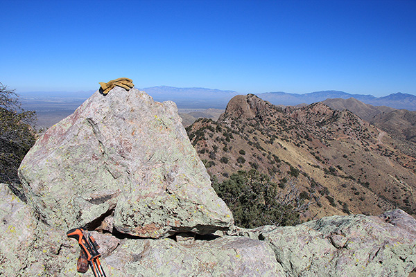 The Summit of Peak 6280+ with Weigles Butte beyond
