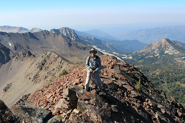 Larry high on the south ridge of Red Mountain